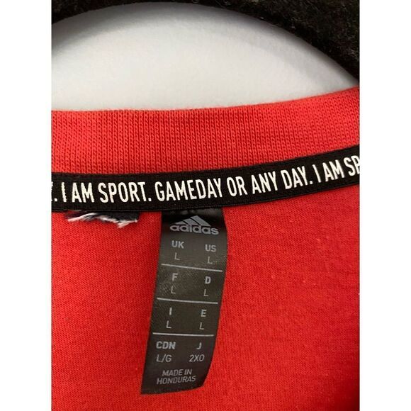 Adidas men’s logo short sleeve T-shirt rust orange color size large￼ - Picture 3 of 3